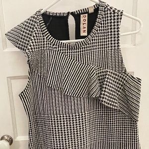 Fun Black and White Party Top by Dolan Size Small